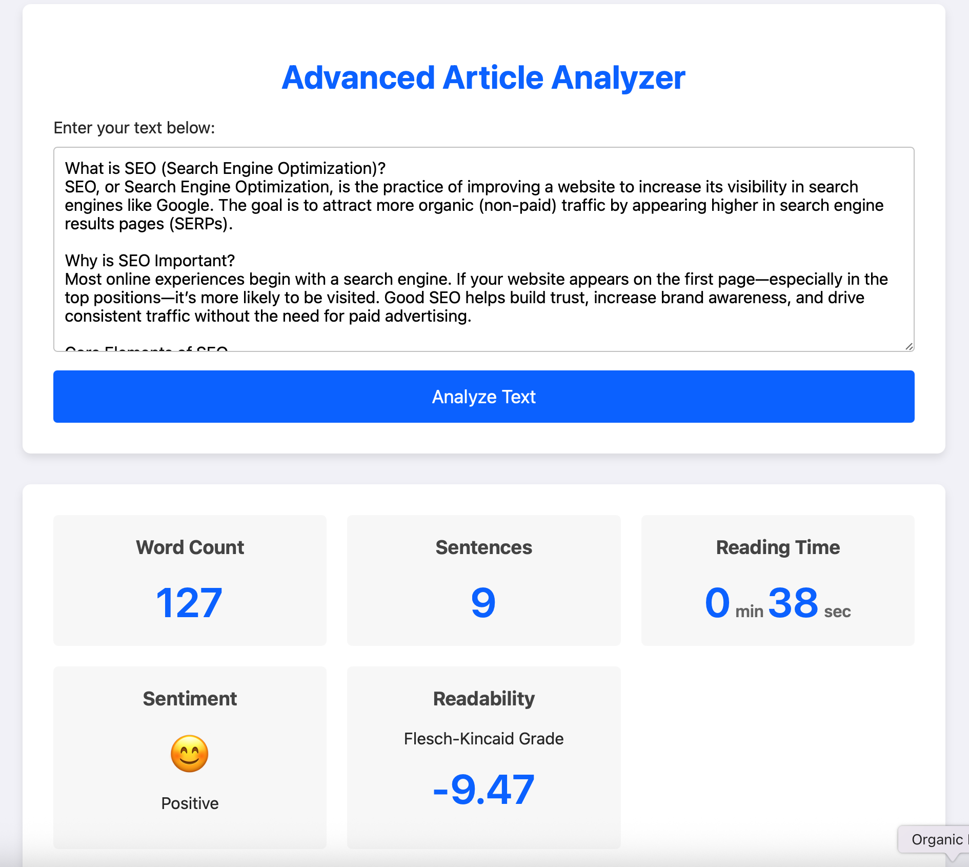 article analyzer