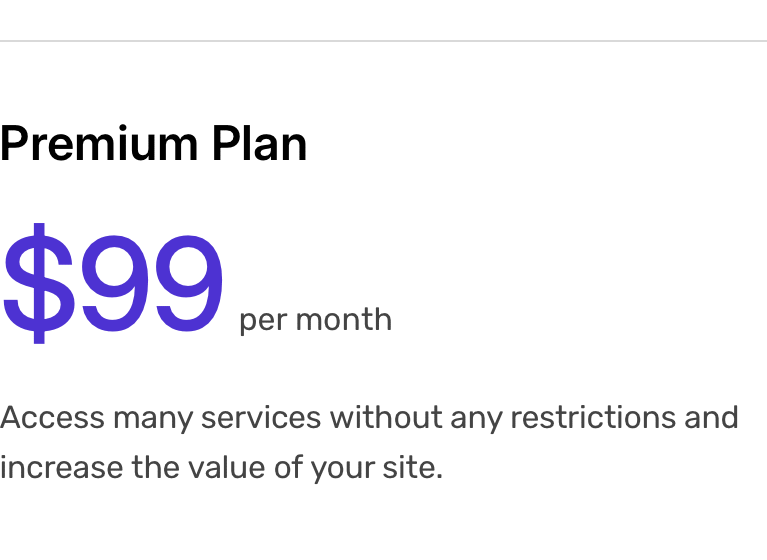 Premium Plan