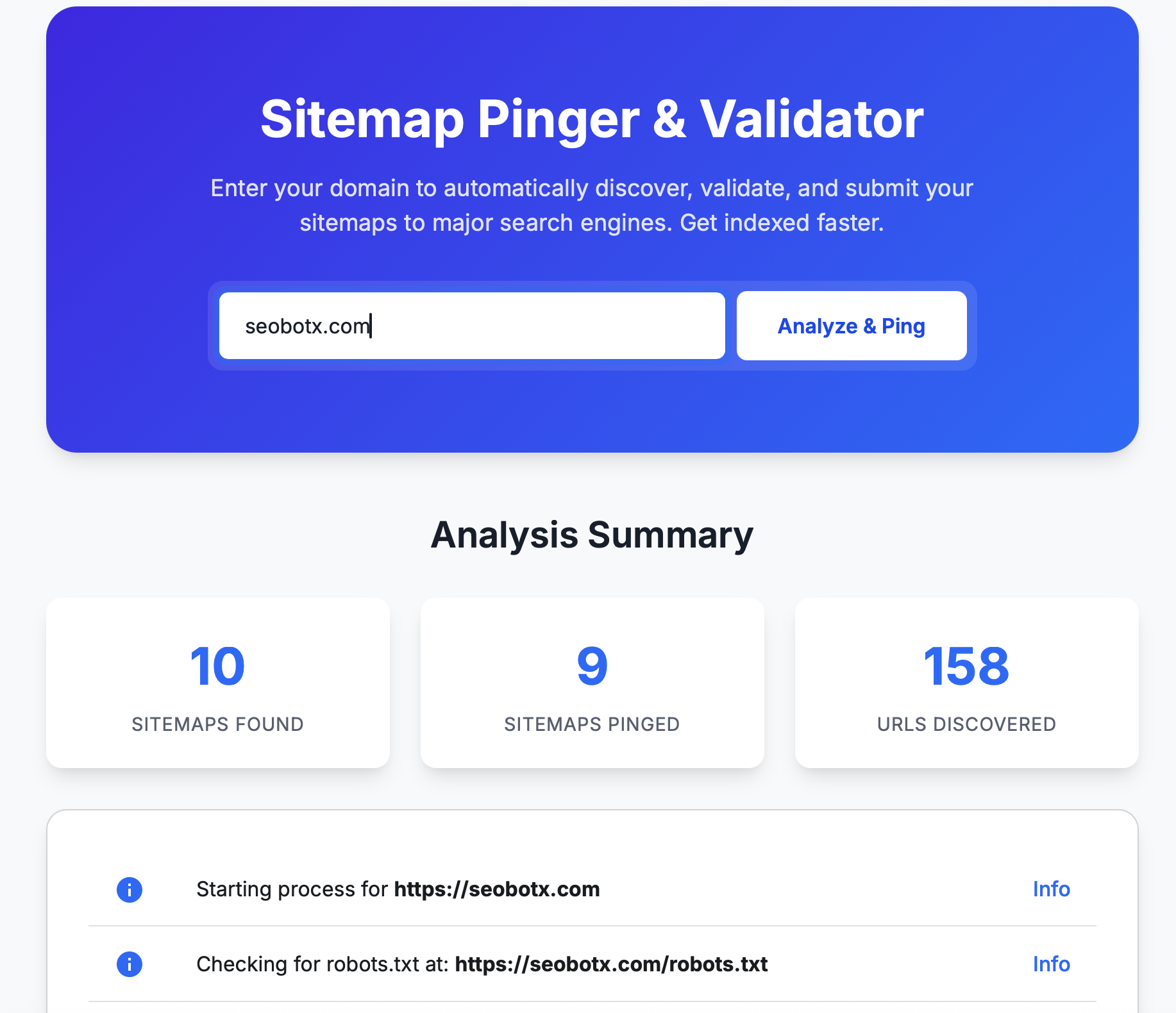 sitemap pinger